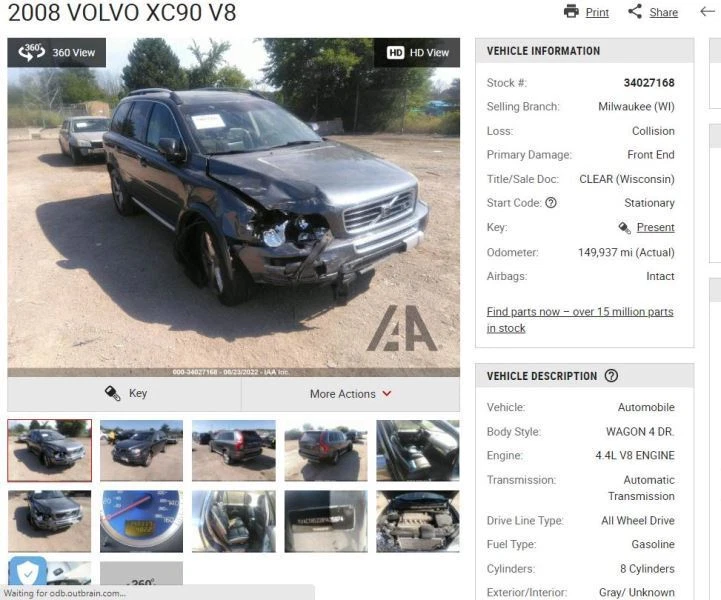 Coil Ignitor 8 Cylinder Fits 05 11 VOLVO XC90 3947809 eBay