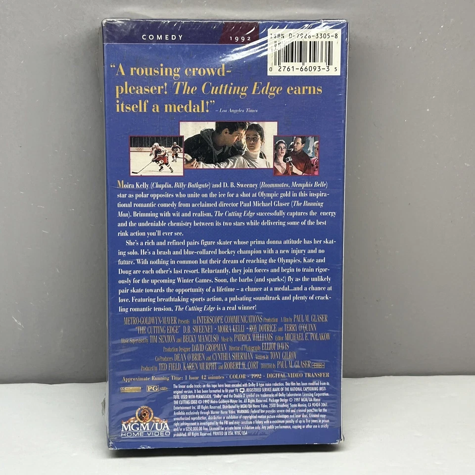 The Cutting Edge VHS 1992 Video Tape VTG 90s Hockey Movie Romance Nearly New! - Image 2 of 4