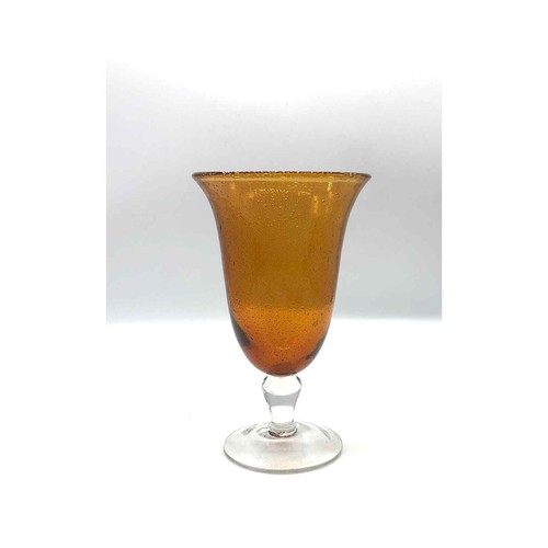 Gorgeous Amber Bubble Infused Artland Tea Water Goblet - Picture 3 of 5