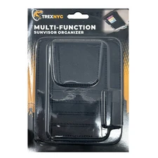 TrexNYC Multi-Function Car Organizer, Black