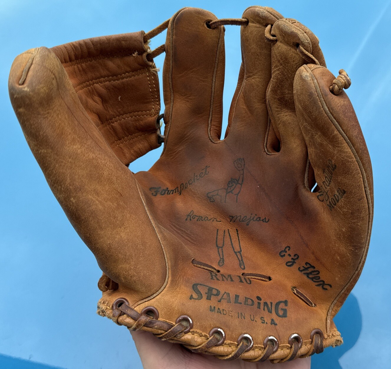 VINTAGE SPALDING MLB ROMAN MEJIAS GIANTS SIGNATURE MODEL RM10 BASEBALL GLOVE