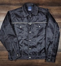 Vintage Karl Kani Black Button Jacket Up Endurance Men's Size XL.