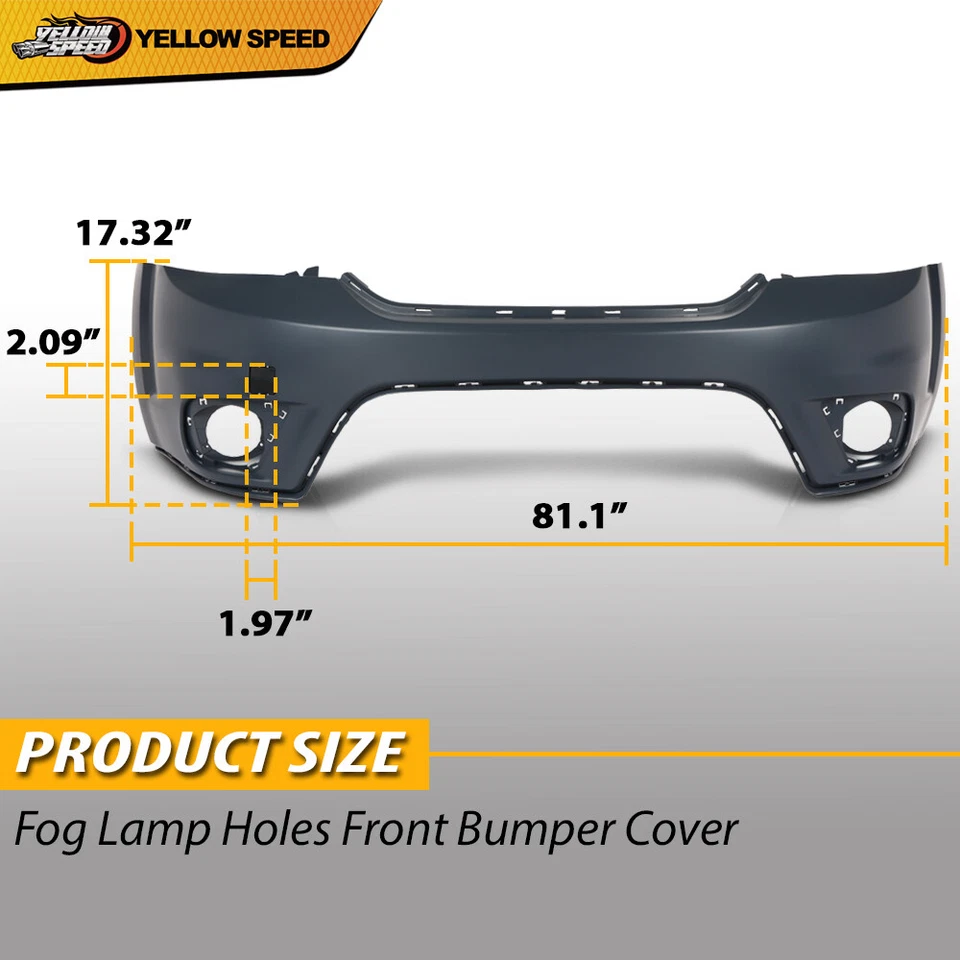 Подходит для 2011 2012-2018 Dodge Journey Sport передний бампер чехол с отверстиями противотуманных фар - Изображение 3 из 4