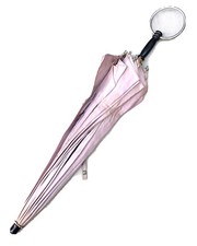 Vintage Antique Ladies Woman Round Handle Tent Designer Parasol Umbrella Old