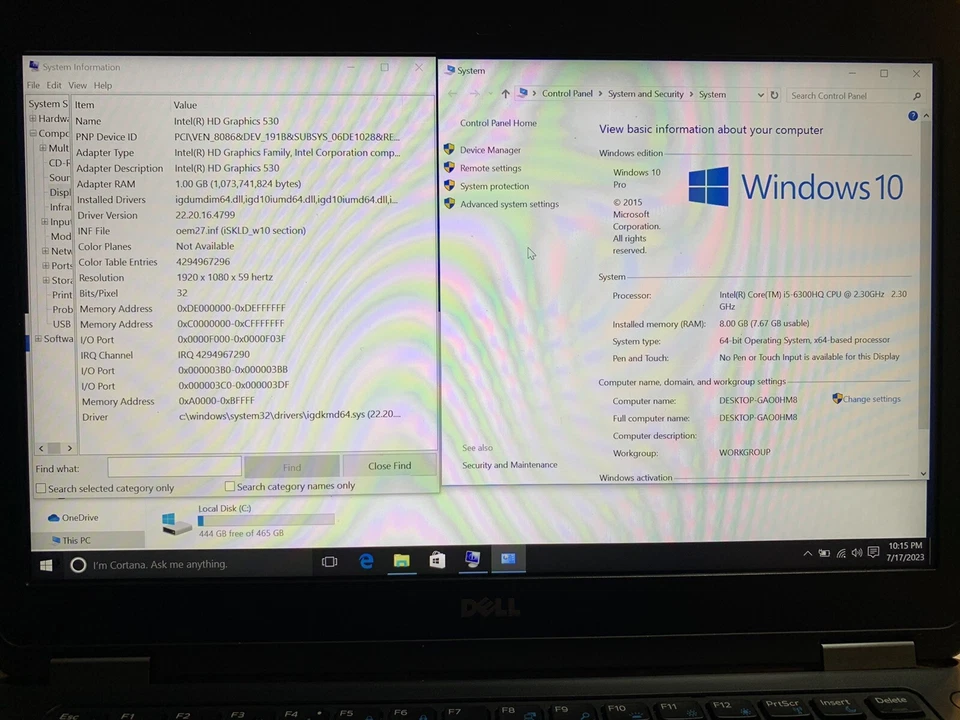 Dell Latitude E5470| Laptop Core i5-6300U| 2.30GHz| 8GB RAM 512GB SSD|  Win10Pro - Image 2 of 4