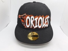 Baltimore Orioles MLB New Era 59Fifty Fitted Cap Hat Size 7 1/4 BLACK