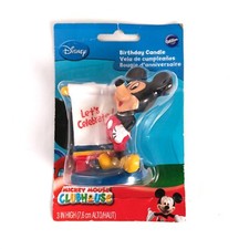 Wilton Disney Mickey Mouse Birthday Let's Celebrate Candle Clubhouse NEW/SEALED