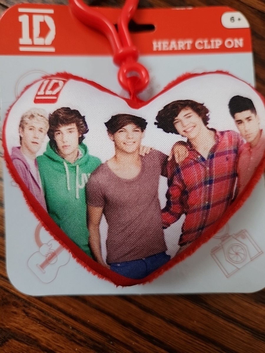 NEW One Direction Heart Clip On 2012 1D Plush Heart Band Photo