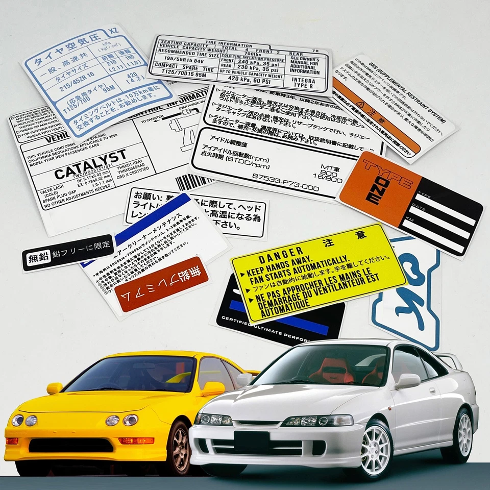 Honda Acura Dc2 Integra Type R Restoration Warning Caution Engine Sticker Label - Image 3 of 3