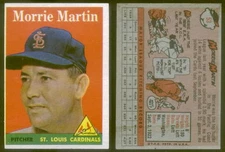 (23895) 1958 Topps 53 Morrie Martin White Letter RC Cardinals-EM