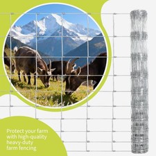 Galvanized Field Fence Roll ,5 ft x 164/328 ft Cattle Fence Wire Fence Pasture