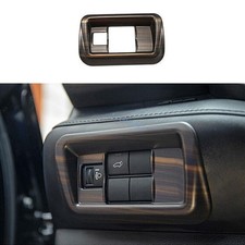 Cubierta del marco de control del interruptor de faros de grano de madera para Toyota Highlander 2020-2024