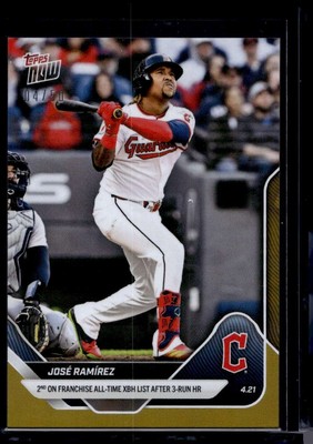 2025 Topps Now #94 Jose Ramirez Gold Foil #d /50