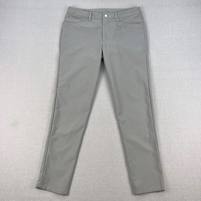 Lululemon ABC Pant Slim Utilitech Mens 34x32 Light Gray Abrasion Resistant Taper