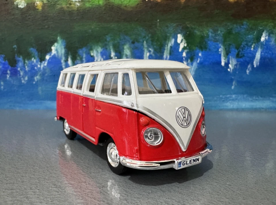 Nombre personalizado 1962 cámper samba furgoneta autobús 1:40 coche de juguete modelo niños funda de regalo Foto 2 de 4