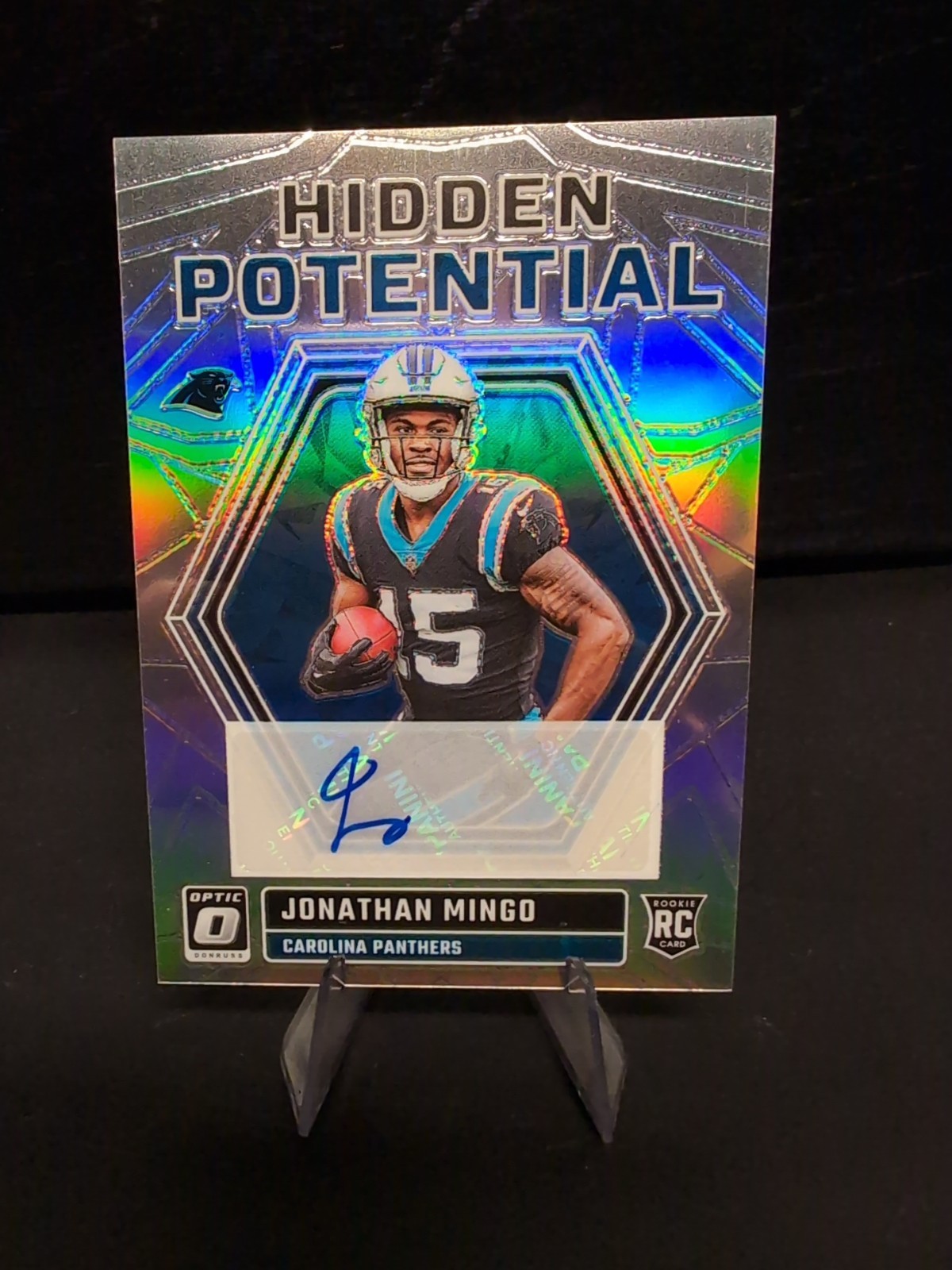 2023 Panini Optic Jonathan Mingo #HP-JM Hidden Potential Auto /25 Now Cowboy