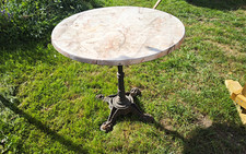 4 Round  Table heavy Mdf Top Metal Pedestal Beige/Black H75cm 40x80 £85.00 Each