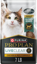 Purina Pro Plan Allergen Reducing, High Protein Cat Food, LIVECLEAR Chicken