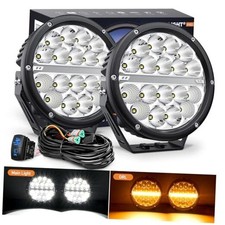 LED Offroad Driving Lights with 7Inch Lights 2Pcs Wiring harness Amber DRL