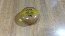 Duncan Super Tournament Tops YoYo,brown/yellow stripe,60's 