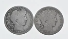 1892-1915 Lot 2 1900-O 1915-D Barber 90% Half Dollars - Coin Collection *063