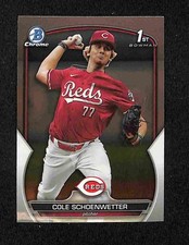 2023 Bowman Draft - Cole Schoenwetter Chrome 1st Bowman #BD-116 Reds