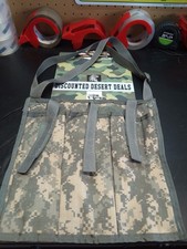 GENUINE US MILITARY ISSUED I.V BANDOLEER. ACU CAMOUFLAGE MADE IN USA ! NEW COND.