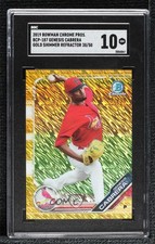 2019 Bowman Chrome Gold Shimmer Refractor 38/50 Genesis Cabrera SGC 10 GEM ni4