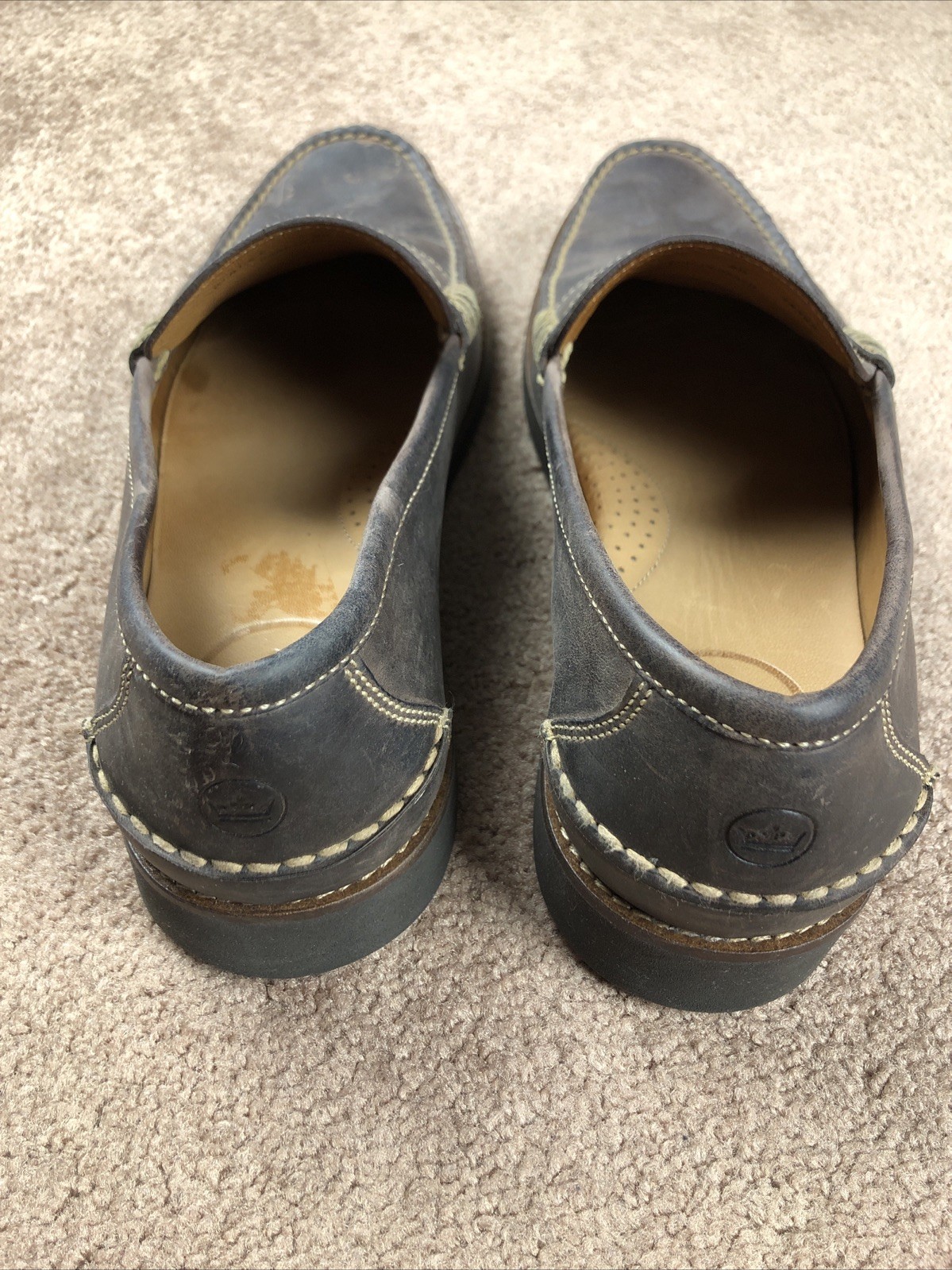 Peter Millar Solid Brown Leather Loafers Size 9M … - image 3