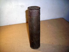 VECCHIO CONTENITORE BOX  IN METALLO SCATOLA CILINDRICA IN FERRO