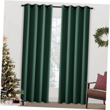 Blackout Curtains for Winter Living Room 84 52"W x 84"L Pack of 2 Dark Green