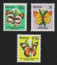 Kenya Butterflies 3v CV £6.50 1988 MNH SG#437=440a