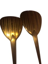 Vintage Brass Colored Hand Mirror And Brush For Your Vanity ￼fun