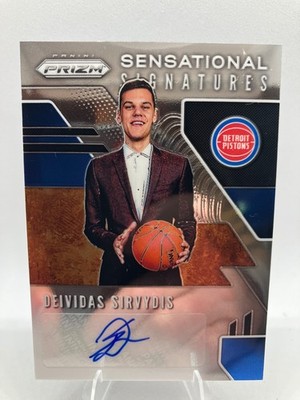 2019-20 Panini Prizm - Sensational Signatures Deividas Sirvydis #SS-DSD-Pistons