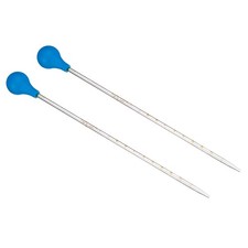 2pcs Graduated Dropper Pipettes Kit 0.1ml Pipette with Rubber Cap Clear