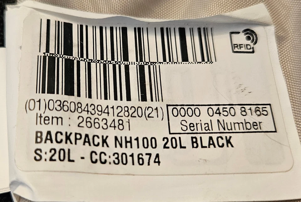 Mochila de Senderismo Decathlon Quechua NH100, Adulto 20 L, Unisex, Negra Foto 3 de 4