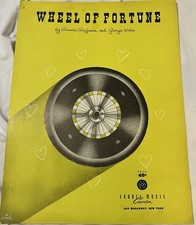 Wheel of Fortune Sheet Music 1952 Laurel Music Bernie Benjamin George Weiss
