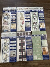 Lot Of 6 Plaid Brand Stencils All New Factory Sealed18 Inch Stencils 90s
