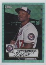 2021 Topps Chrome Platinum Anniversary Aqua Wave Refractor Howie Kendrick 2f9