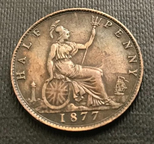 1877 Victoria Half Penny — photo from the most recent tracked eBay sale