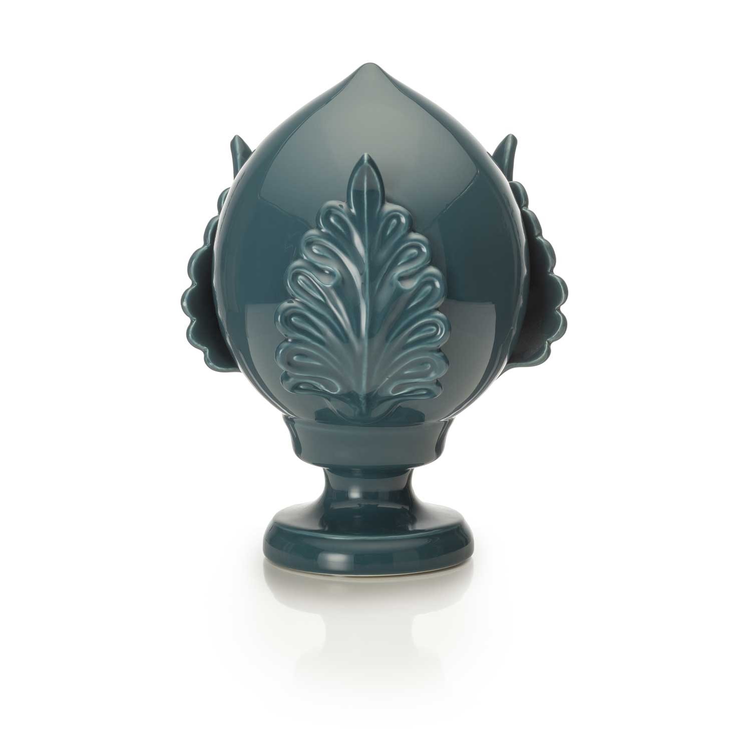 Decorazione Pumo Palais Royal 20cm - Ceramica Blu Ottanio Design Moderno