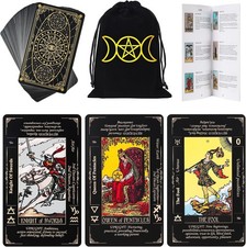 Tarot Cards for Beginners, Classic Tarot Cards with Meanings on Them, Durable Ta