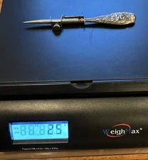 Antique Sterling Silver 25g Stiletto Awl Punch 5.5"