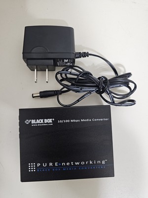 Black Box Media Converter LHC202A Pure Networking 10/100 Mbps W/ Power Supply