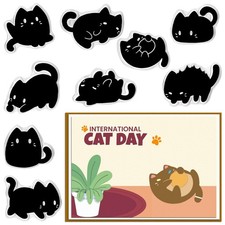 9 Cats Clear Cat Stamps - Cute Cartoon Kitty 6.3 inches x 4.3
