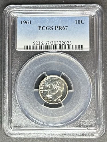 1961 Proof Roosevelt Dime PCGS PR-67, Buy 3 Items, Get $5 Off!!