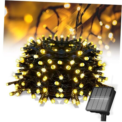 39Ft 100 LED Solar String Lights for Outdoor Warm White 1 Pack