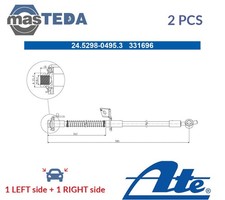 245298-04953 BRAKE HOSE LINE PIPE FRONT ATE 2PCS NEW OE REPLACEMENT