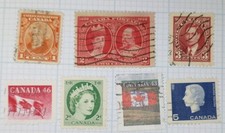 7 Used Stamps Including Canada #98 And #104