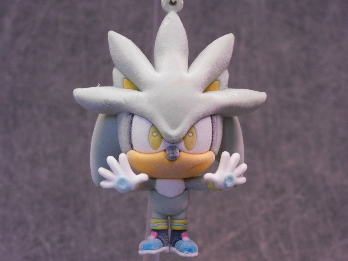 Sonic NEW * Silver Clip * Flocked Blind Bag Key Chain Series 5